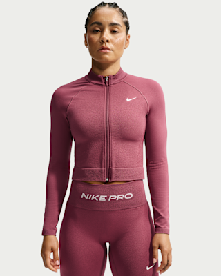 Nike Pro Seamless Women's Dri-FIT Full-Zip Top. Nike SI
